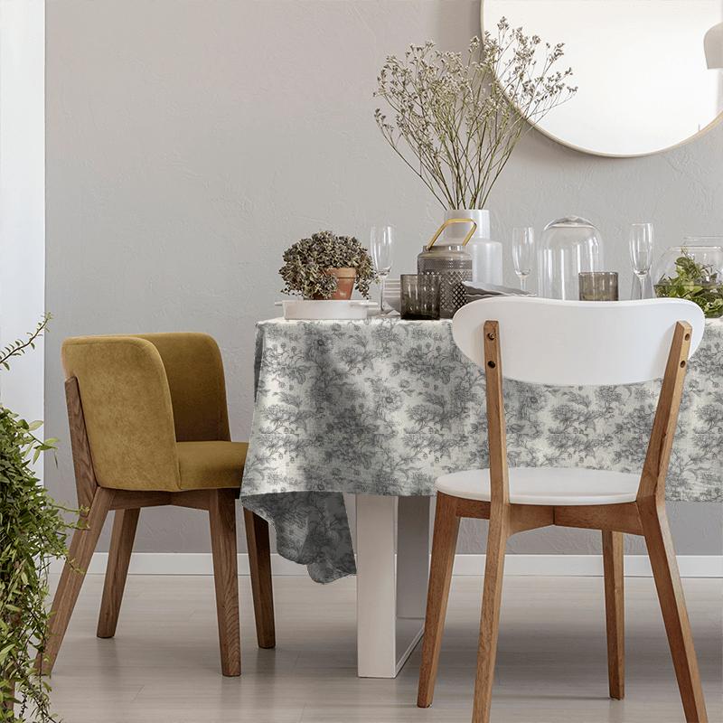 Aquitaine Charcoal Tablecloth Aquitaine Charcoal Tablecloth
