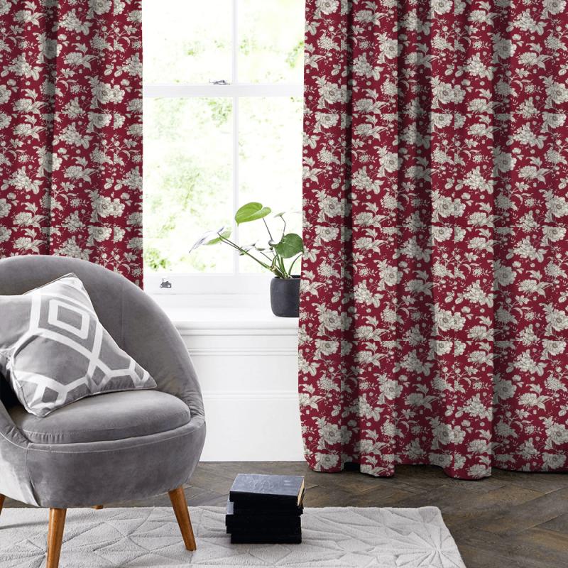 Aquitaine Rouge Made To Measure Curtain Aquitaine Rouge Made To Measure Curtain