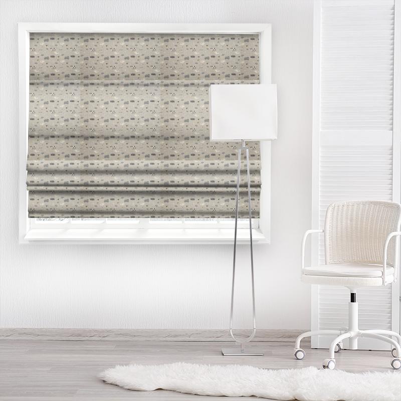 Baa Baa Charcoal Made To Measure Roman Blind Baa Baa Charcoal Made To Measure Roman Blind
