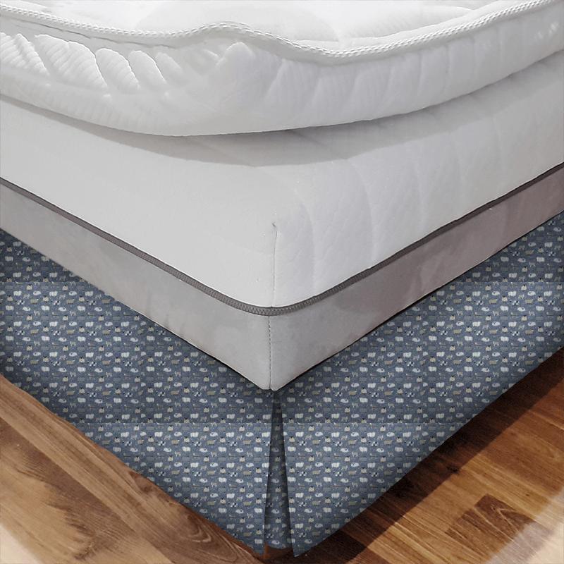 Baa Baa Denim Bed Base Valance Baa Baa Denim Bed Base Valance