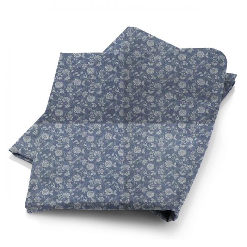 iLiv Henley Bird Garden Denim Fabric
