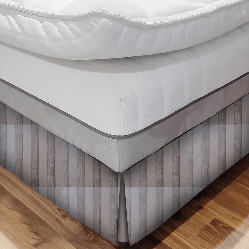 Boheme Stripe Mink Bed Base Valance Boheme Stripe Mink Bed Base Valance