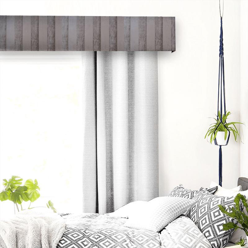 Boheme Stripe Mink Pelmet Boheme Stripe Mink Pelmet