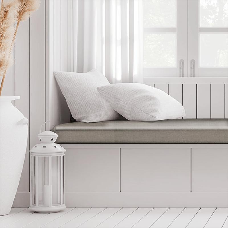 Hessian Linen Box Cushion iLiv Henley Hessian Linen Box Cushion