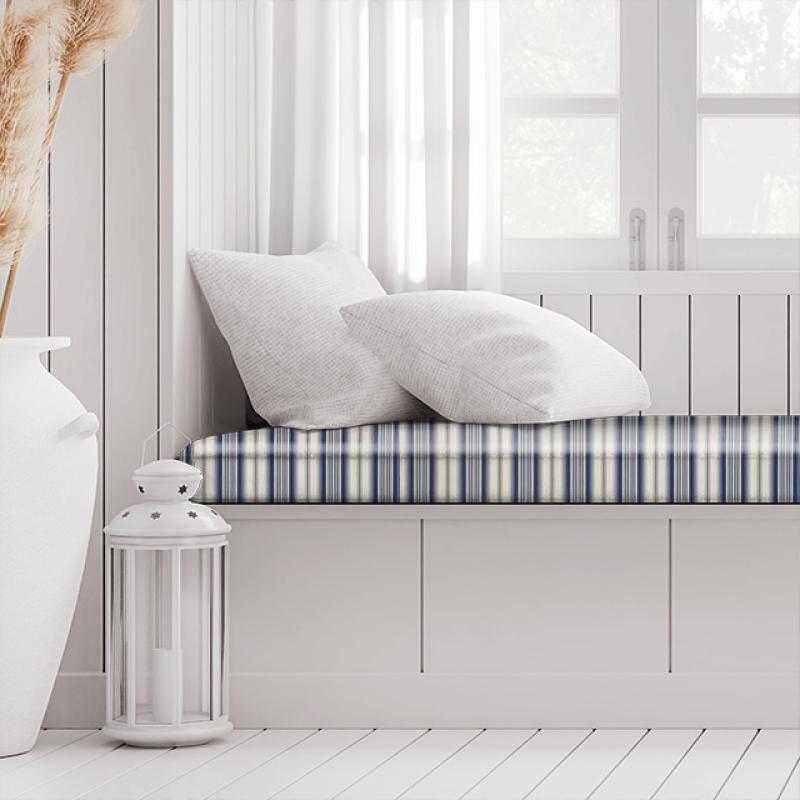 iLiv Henley Regatta Stripe Denim Box Cushion