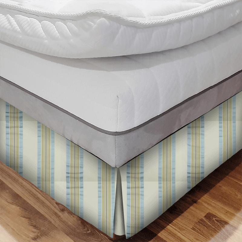 Indus Azure Bed Base Valance Indus Azure Bed Base Valance