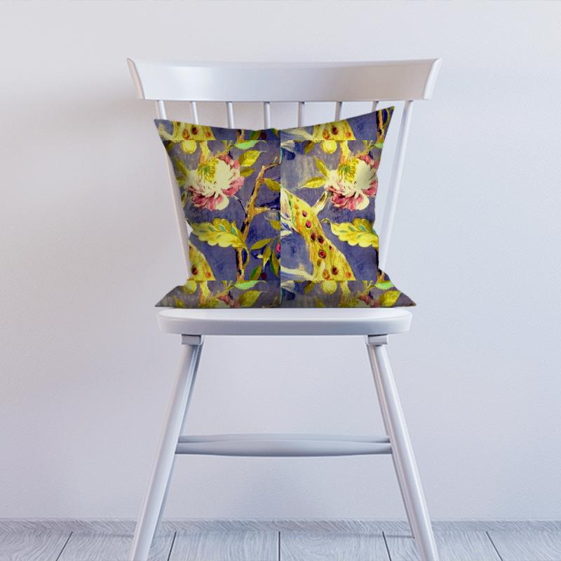 Prestigious Textiles Art & Soul Hampton Court Sapphire Cushion