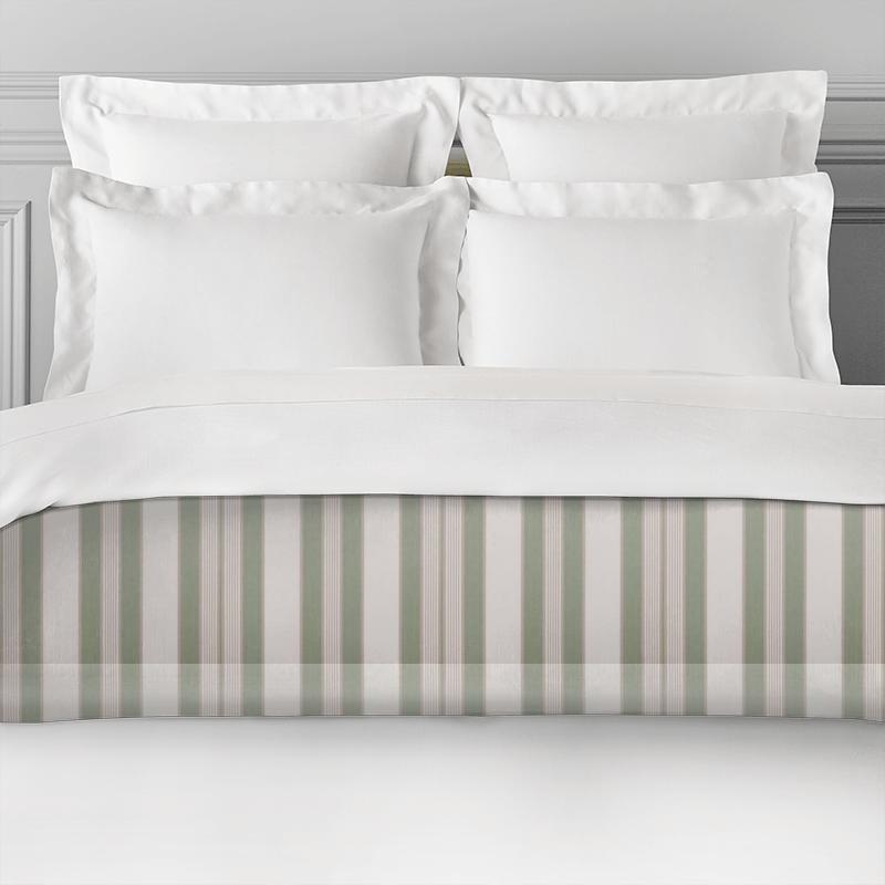 Clarke and Clarke Ticking Stripes Regatta Sage Bed Runner