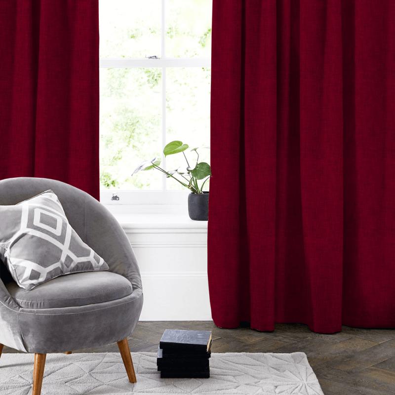 Clarke and Clarke Linoso Linoso Brick Made To Measure Curtain