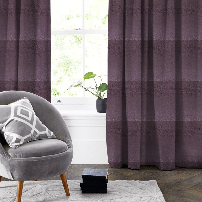 Clarke and Clarke Tempo Velvets Pulse Grape Made To Measure Curtain