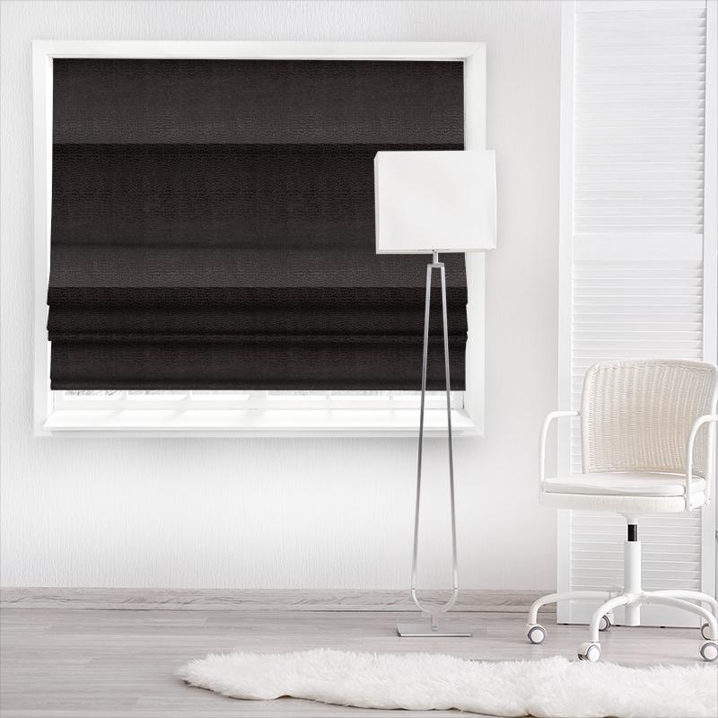 Clarke and Clarke Tempo Velvets Pulse Jet Made To Measure Roman Blind