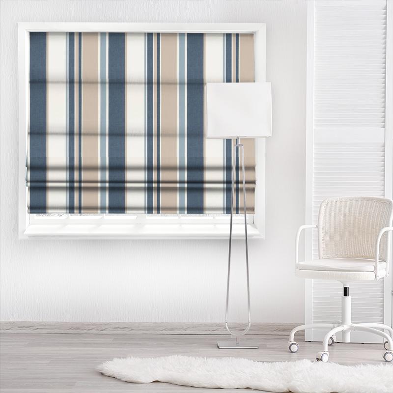 Hartford Denim Made To Measure Roman Blind Clarke and Clarke New England Hartford Denim Made To Measure Roman Blind
