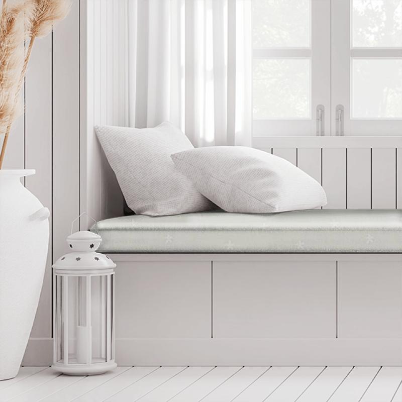 Clarke and Clarke Ribble Valley Mitton Ivory Box Cushion