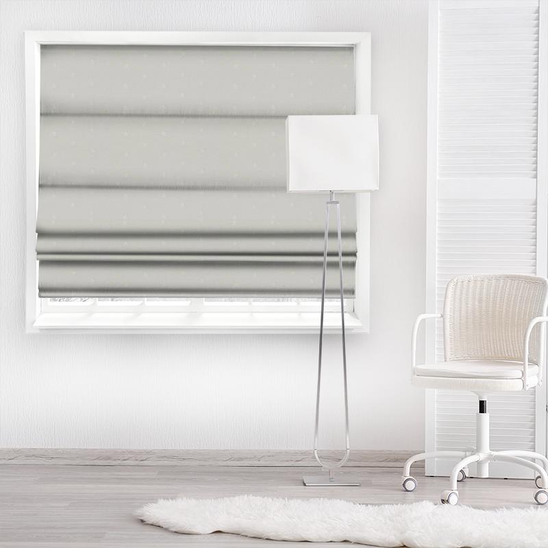 Clarke and Clarke Ribble Valley Mitton Ivory Made To Measure Roman Blind