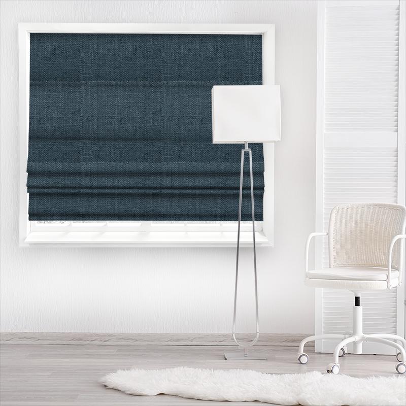 Clarke and Clarke Henley Henley Denim Made To Measure Roman Blind