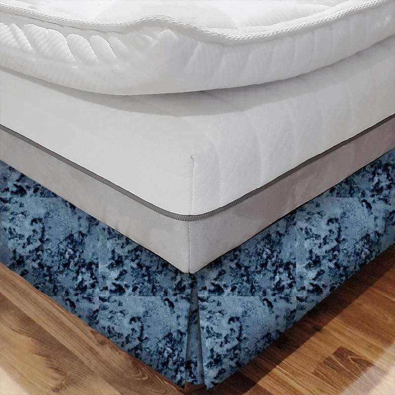 Clarke and Clarke Crush Crush Azure Bed Base Valance