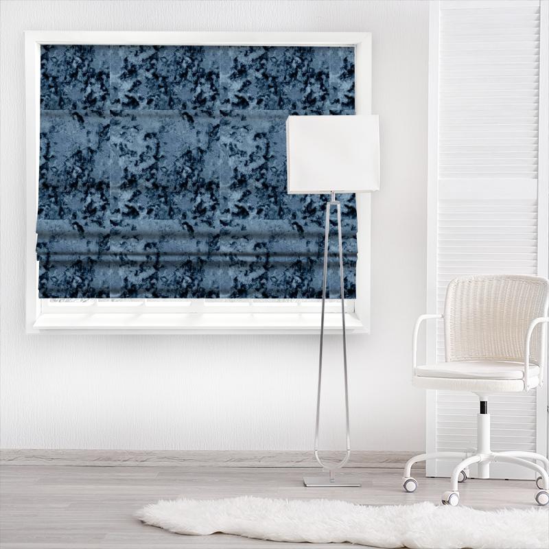 Clarke and Clarke Crush Crush Azure Made To Measure Roman Blind