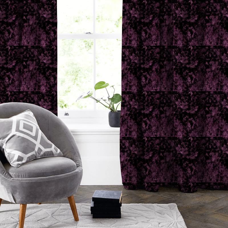Clarke and Clarke Crush Crush Berry Made To Measure Curtain