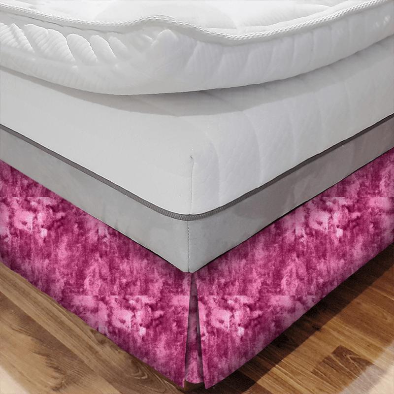 Clarke and Clarke Crush Crush Carnation Bed Base Valance
