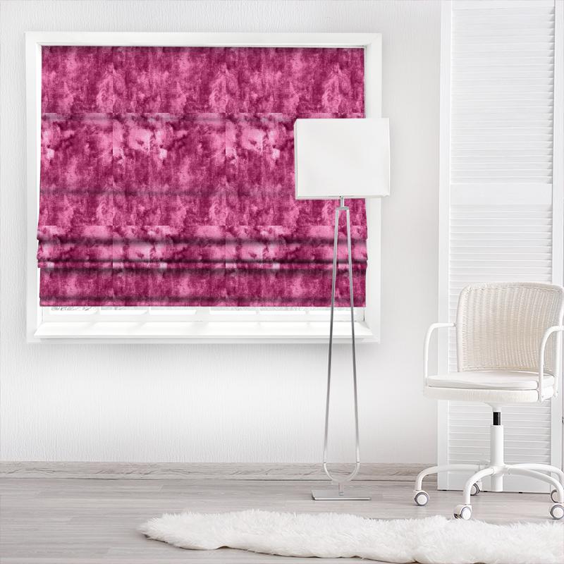Clarke and Clarke Crush Crush Carnation Made To Measure Roman Blind
