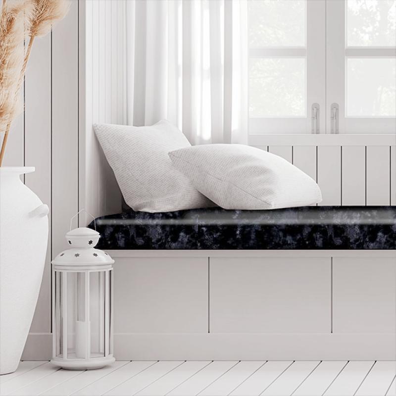 Clarke and Clarke Crush Crush Charcoal Box Cushion