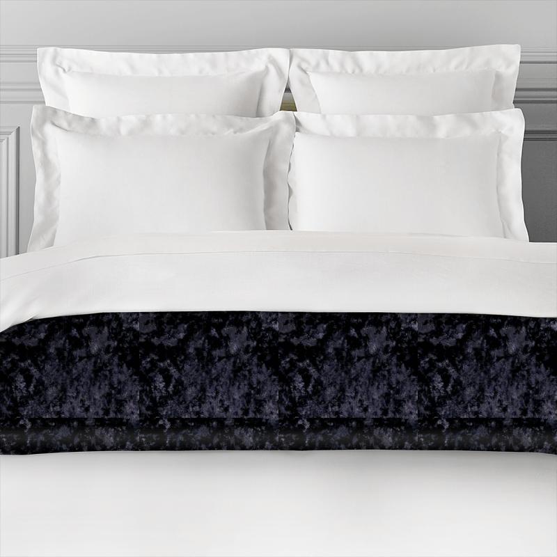 Clarke and Clarke Crush Crush Charcoal Bed Runner