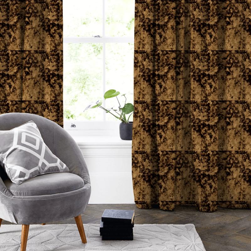 Crush Gold Made To Measure Curtain Clarke and Clarke Crush Crush Gold Made To Measure Curtain