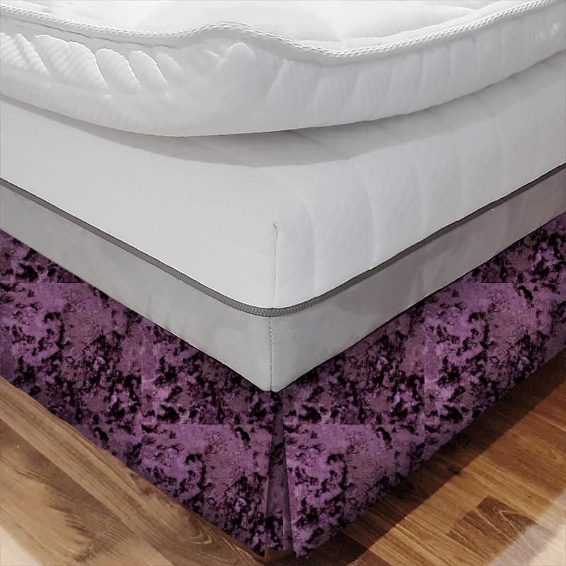 Clarke and Clarke Crush Crush Heather Bed Base Valance