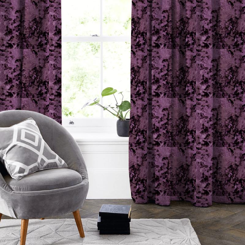 Clarke and Clarke Crush Crush Heather Made To Measure Curtain