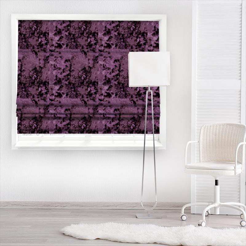 Clarke and Clarke Crush Crush Heather Made To Measure Roman Blind