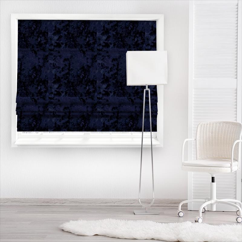 Clarke and Clarke Crush Crush Midnight Made To Measure Roman Blind