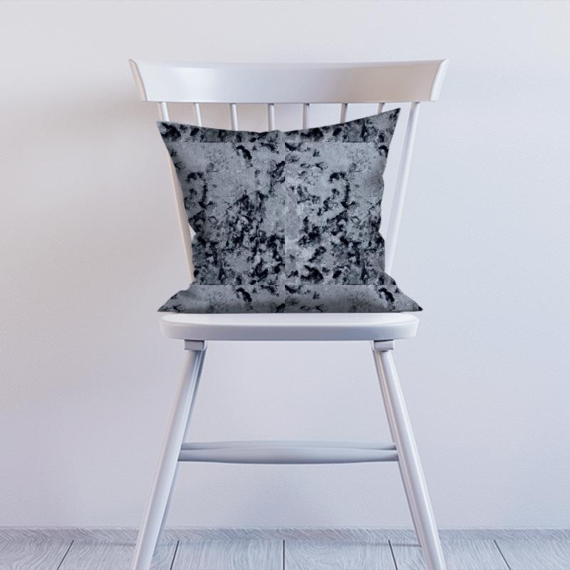 Clarke and Clarke Crush Crush Pewter Cushion