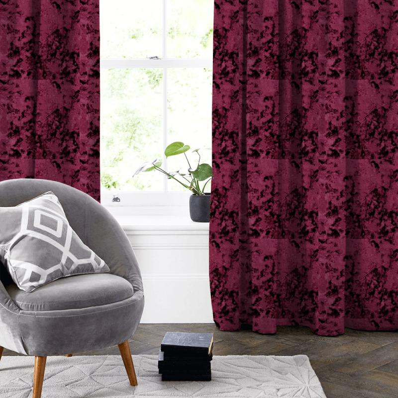 Clarke and Clarke Crush Crush Rose Made To Measure Curtain