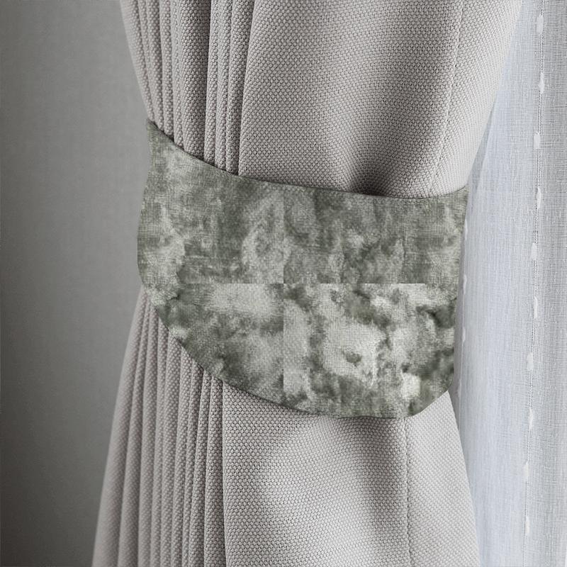 Clarke and Clarke Crush Crush Silver Tieback