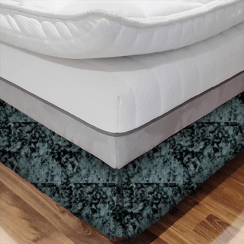 Clarke and Clarke Crush Crush Teal Bed Base Valance