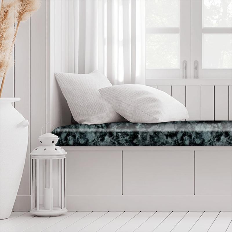 Clarke and Clarke Crush Crush Teal Box Cushion