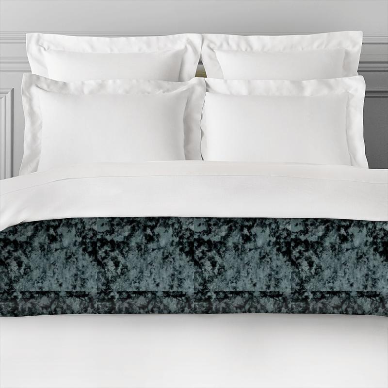 Clarke and Clarke Crush Crush Teal Bed Runner