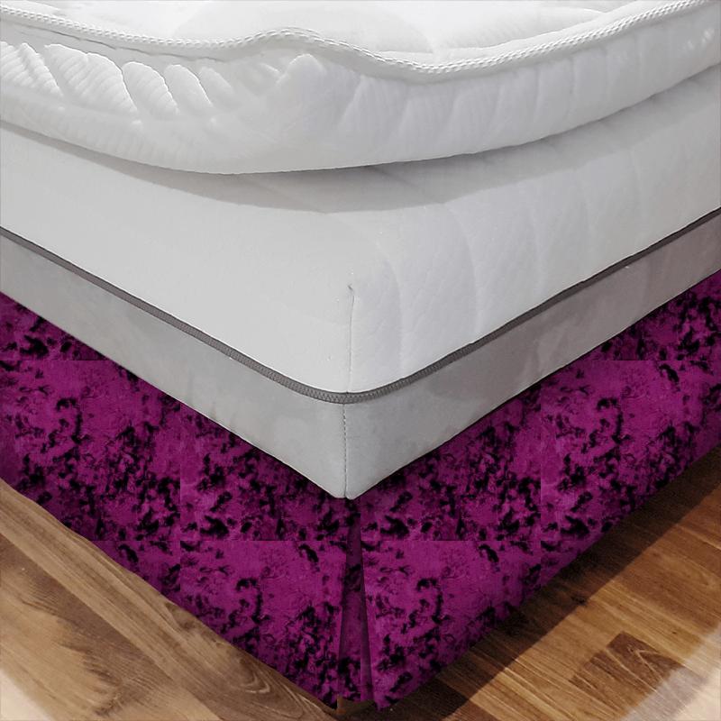 Clarke and Clarke Crush Crush Violet Bed Base Valance