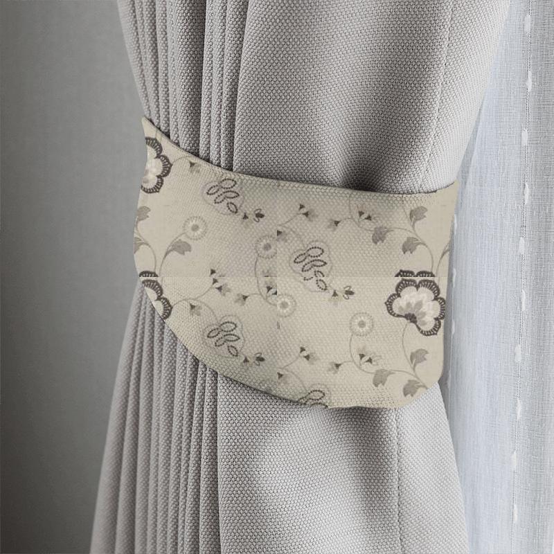 Clarke and Clarke Manor House Chatsworth Charcoal Tieback