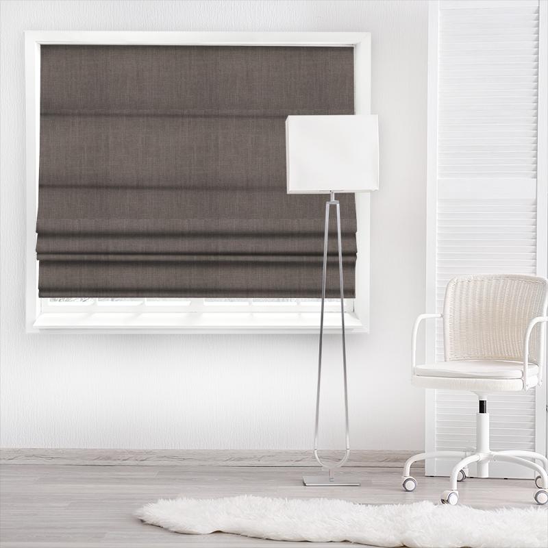 Clarke and Clarke Manor House Easton Nickel Made To Measure Roman Blind