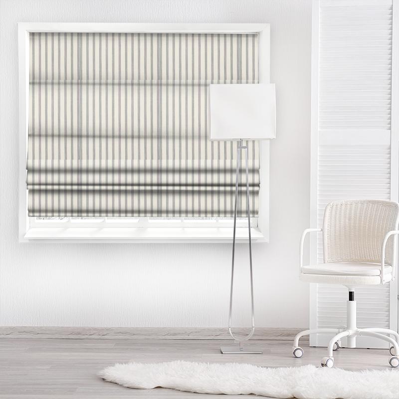 Clarke and Clarke Manor House Welbeck Chambray Made To Measure Roman Blind
