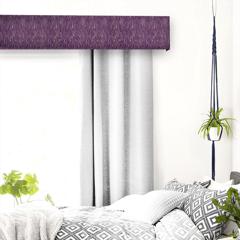 Clarke and Clarke Dimensions Onda Damson Pelmet