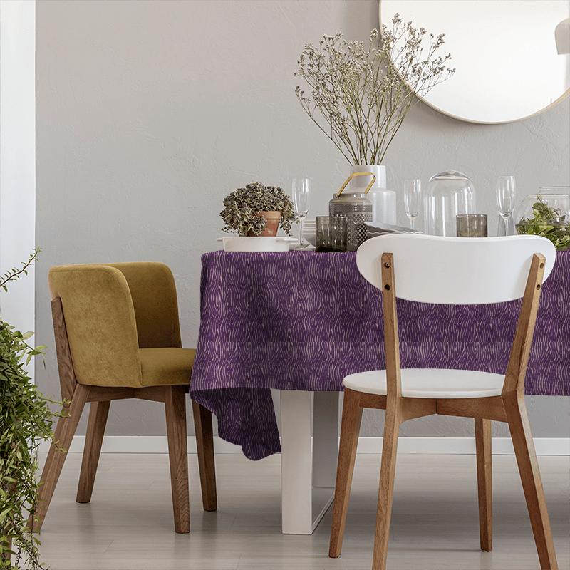 Clarke and Clarke Dimensions Onda Damson Tablecloth
