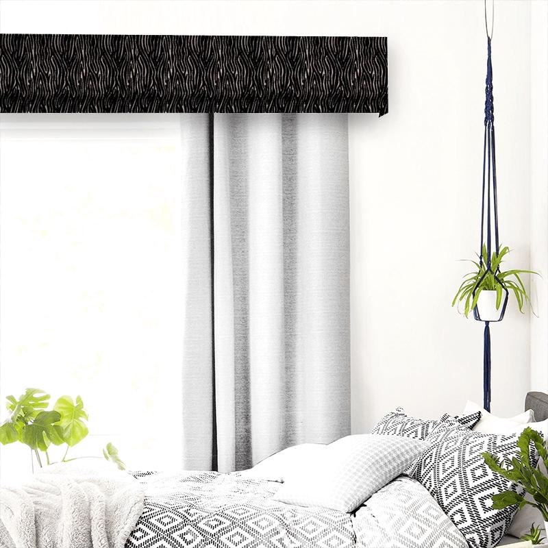 Clarke and Clarke Dimensions Onda Ebony Pelmet