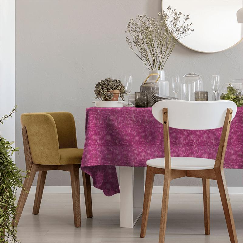 Clarke and Clarke Dimensions Onda Fuchsia Tablecloth