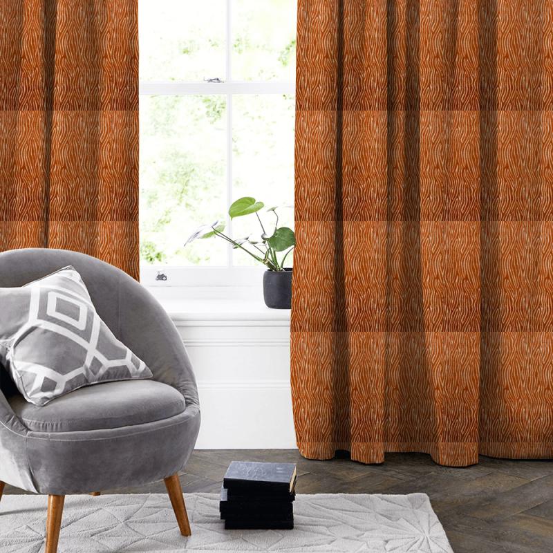 Clarke and Clarke Dimensions Onda Spice Made To Measure Curtain