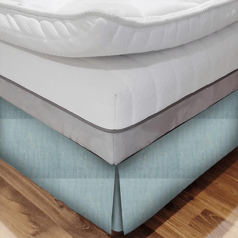 Clarke and Clarke Dimensions Aurora Aqua Bed Base Valance