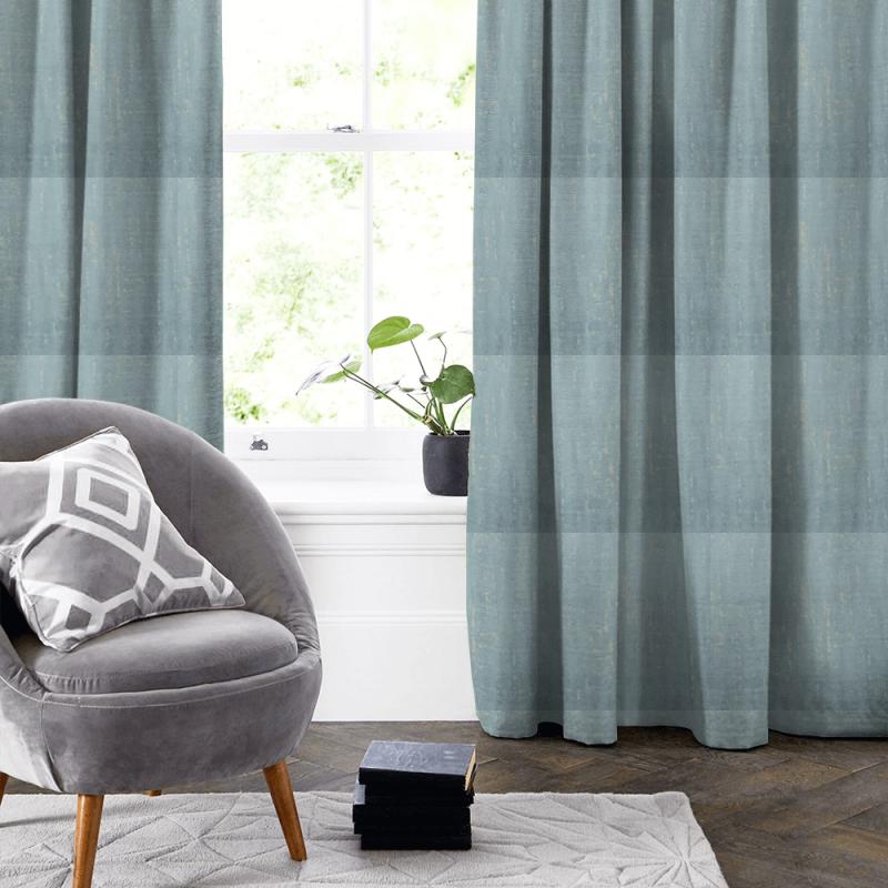 Clarke and Clarke Dimensions Aurora Aqua Made To Measure Curtain