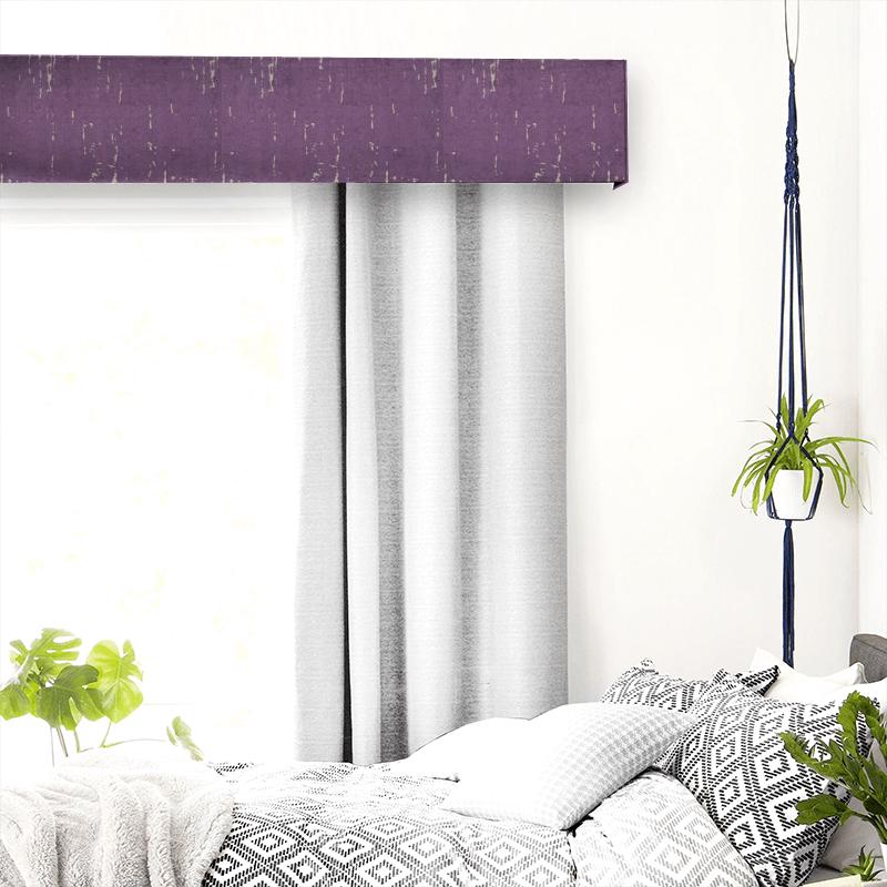 Clarke and Clarke Dimensions Aurora Damson Pelmet