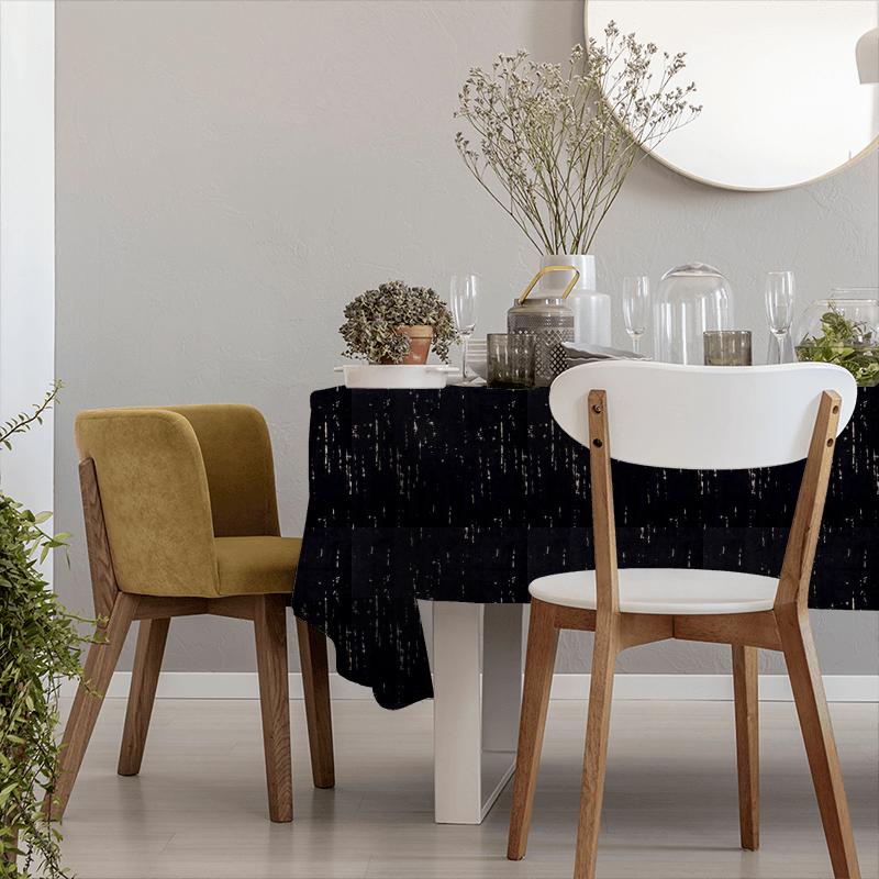 Clarke and Clarke Dimensions Aurora Ebony Tablecloth